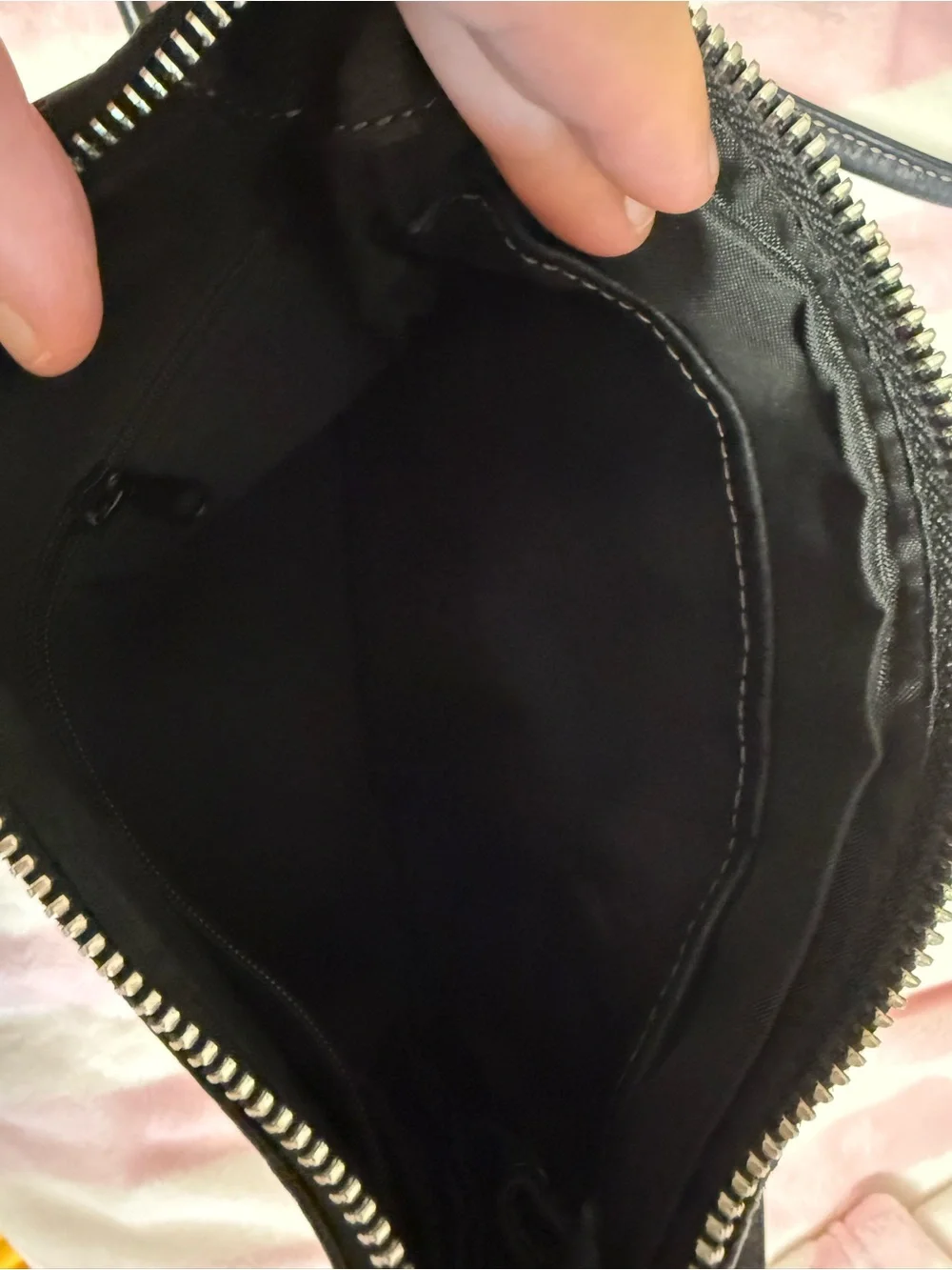 Tignanello Black Leather Crossbody Bag